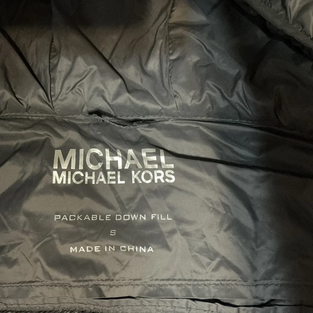 MICHAEL Michael‎ Kors Packable Down Fill Hooded Puffer Coat Black Size S